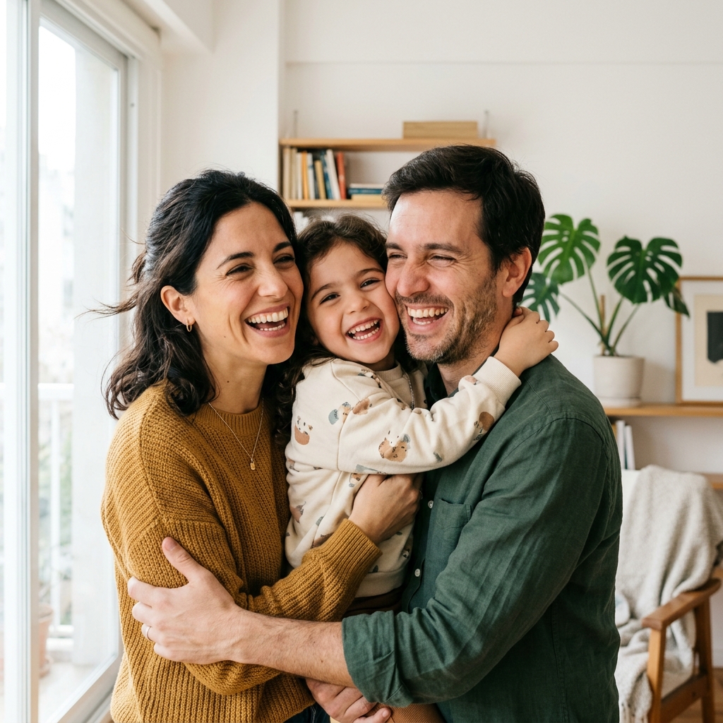 Familia feliz con Prevención Salud